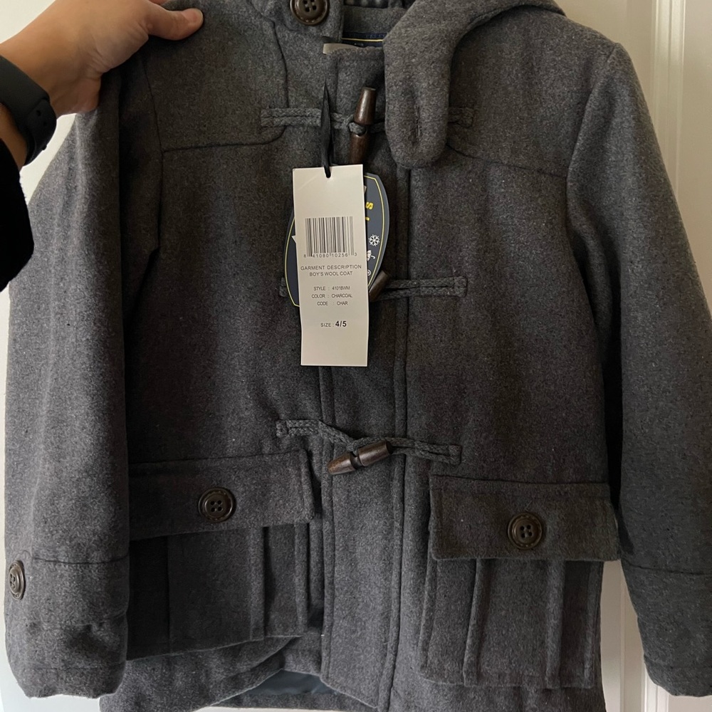 Boys wool coat, Size 4/5 New with Tags